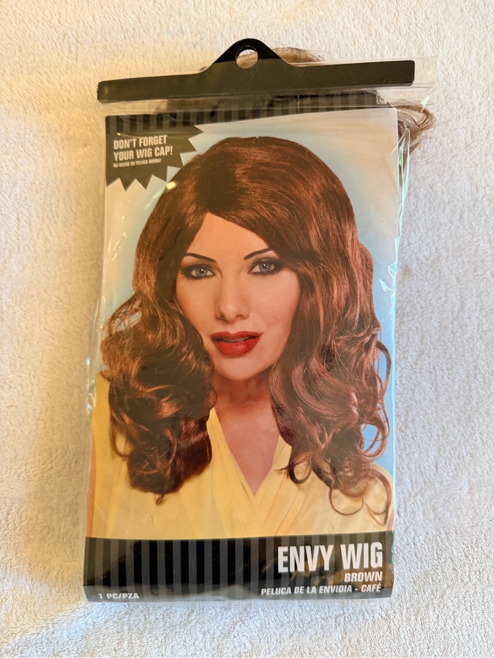Brown Wavy Costume Wig – Envy Wig with Original Packaging